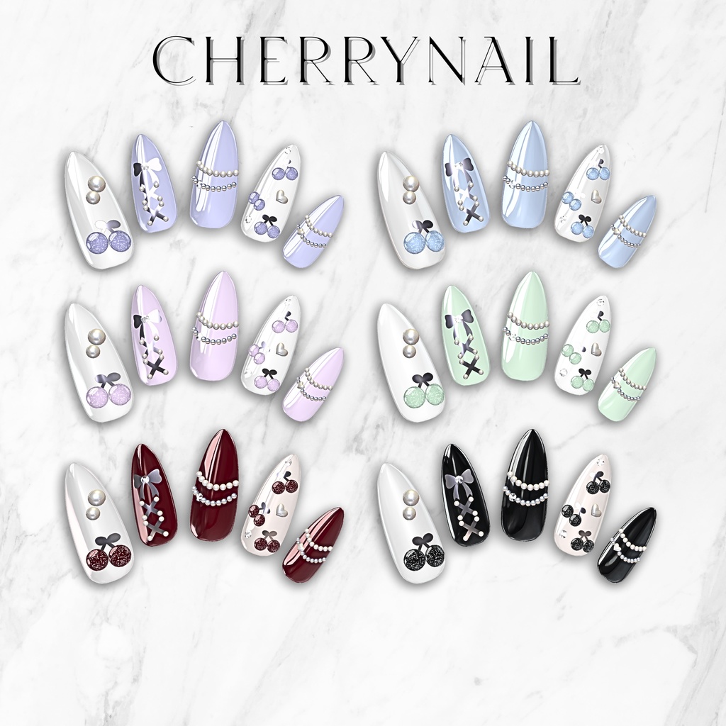 【12/24までSALE🎀】ミルフィちゃん対応6種類ネイルチップセット【フルパックはおまけネイル付き】