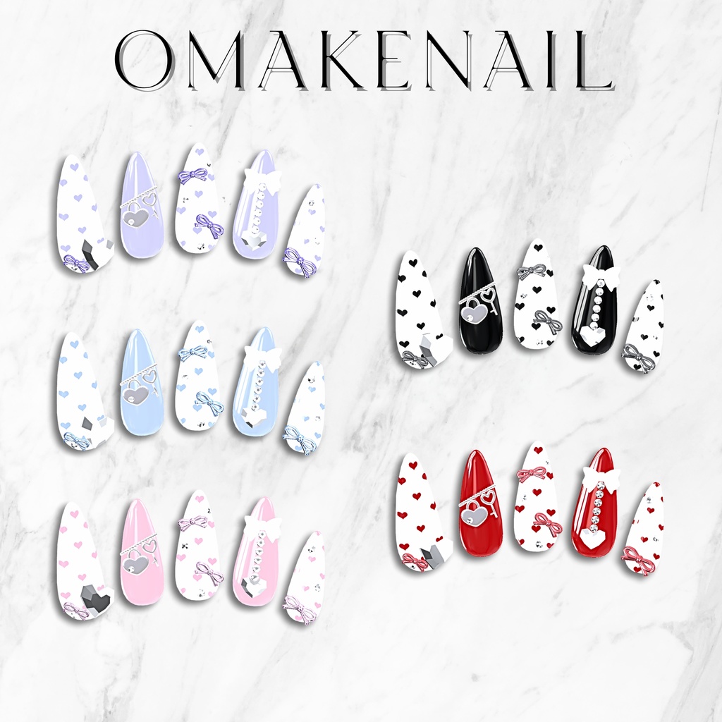 【12/24までSALE🎀】ミルフィちゃん対応6種類ネイルチップセット【フルパックはおまけネイル付き】