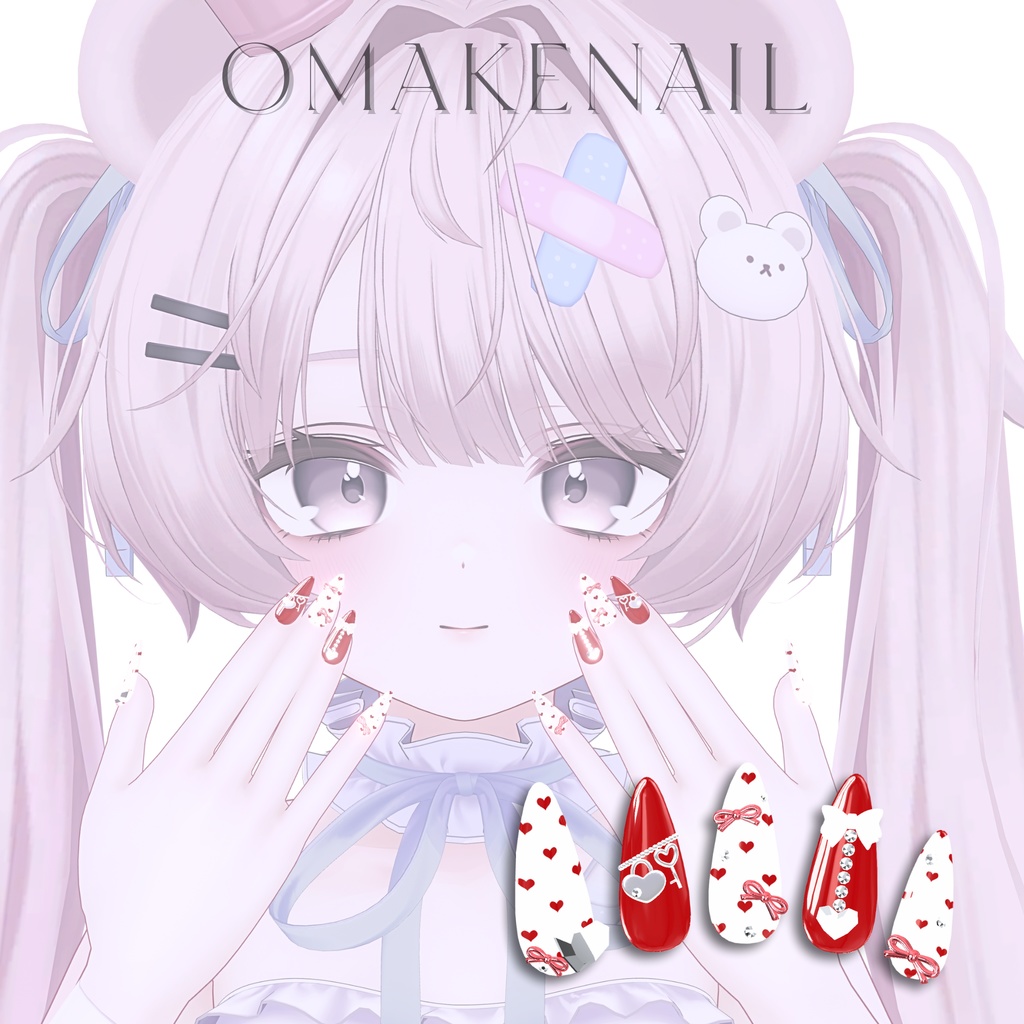 【12/24までSALE🎀】ミルフィちゃん対応6種類ネイルチップセット【フルパックはおまけネイル付き】