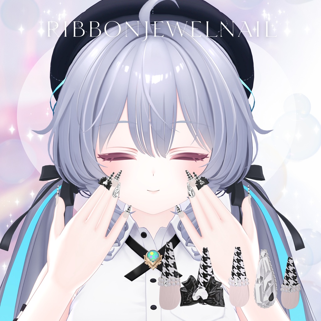 【1/3までSALE✨️】ラムネちゃん対応6種類ネイルチップセット【フルパックはおまけネイル付き】