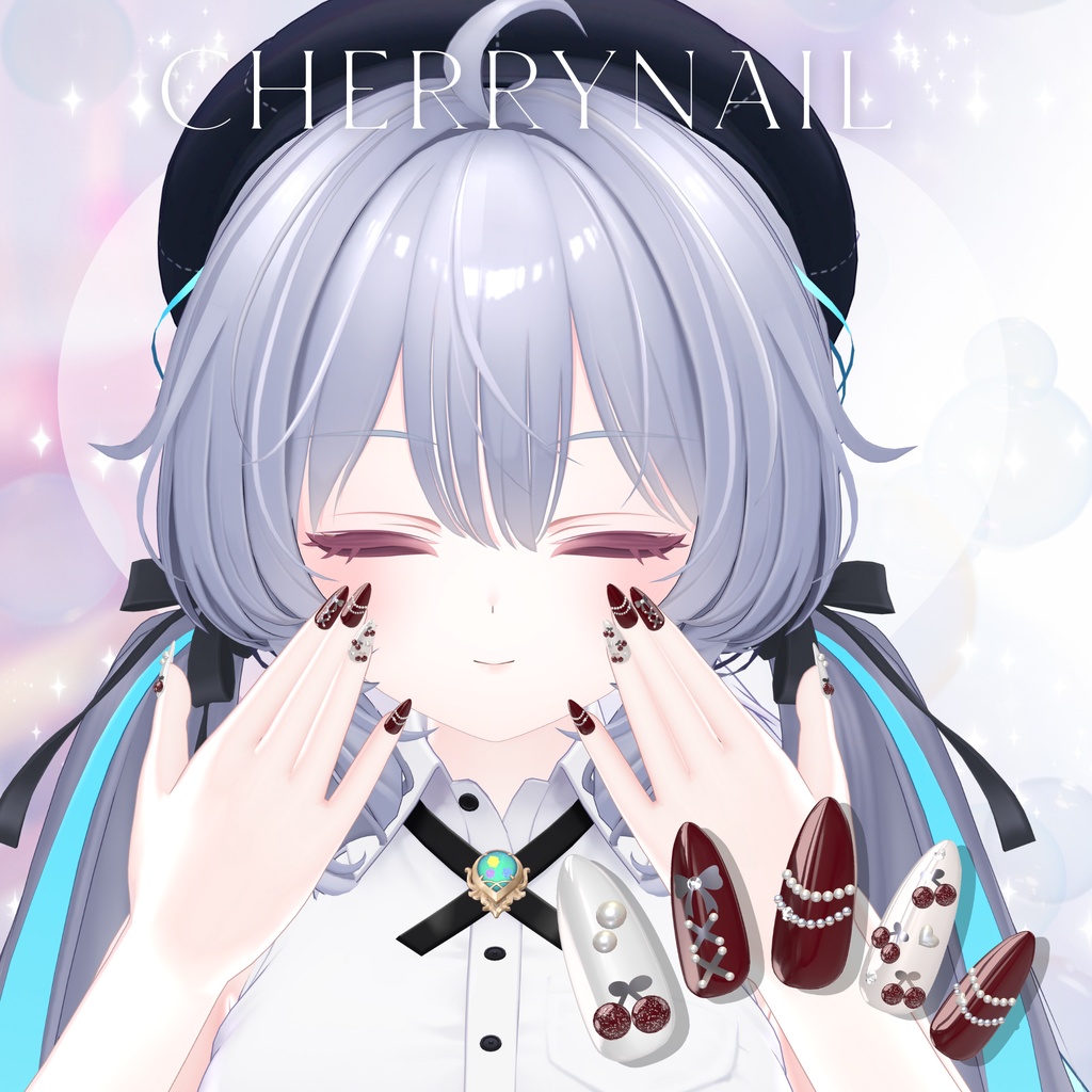 【1/3までSALE✨️】ラムネちゃん対応6種類ネイルチップセット【フルパックはおまけネイル付き】