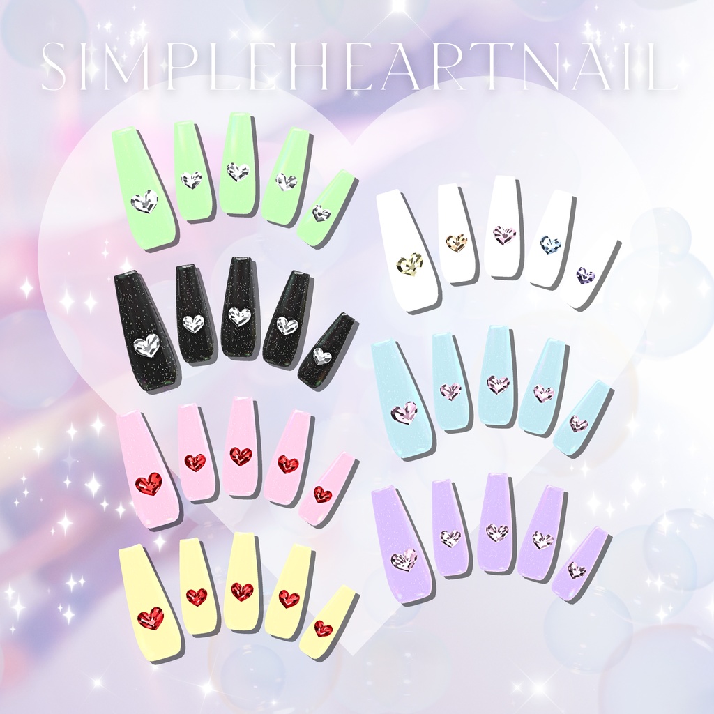 【1/3までSALE✨️】ラムネちゃん対応6種類ネイルチップセット【フルパックはおまけネイル付き】