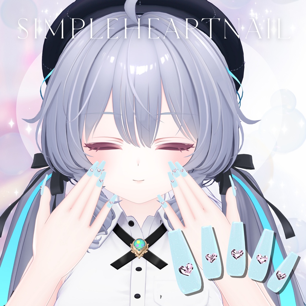 【1/3までSALE✨️】ラムネちゃん対応6種類ネイルチップセット【フルパックはおまけネイル付き】