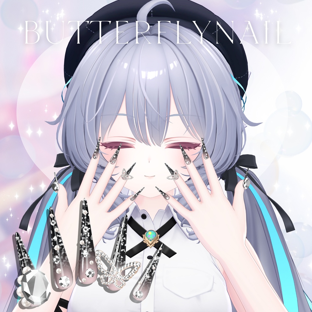 【1/3までSALE✨️】ラムネちゃん対応6種類ネイルチップセット【フルパックはおまけネイル付き】