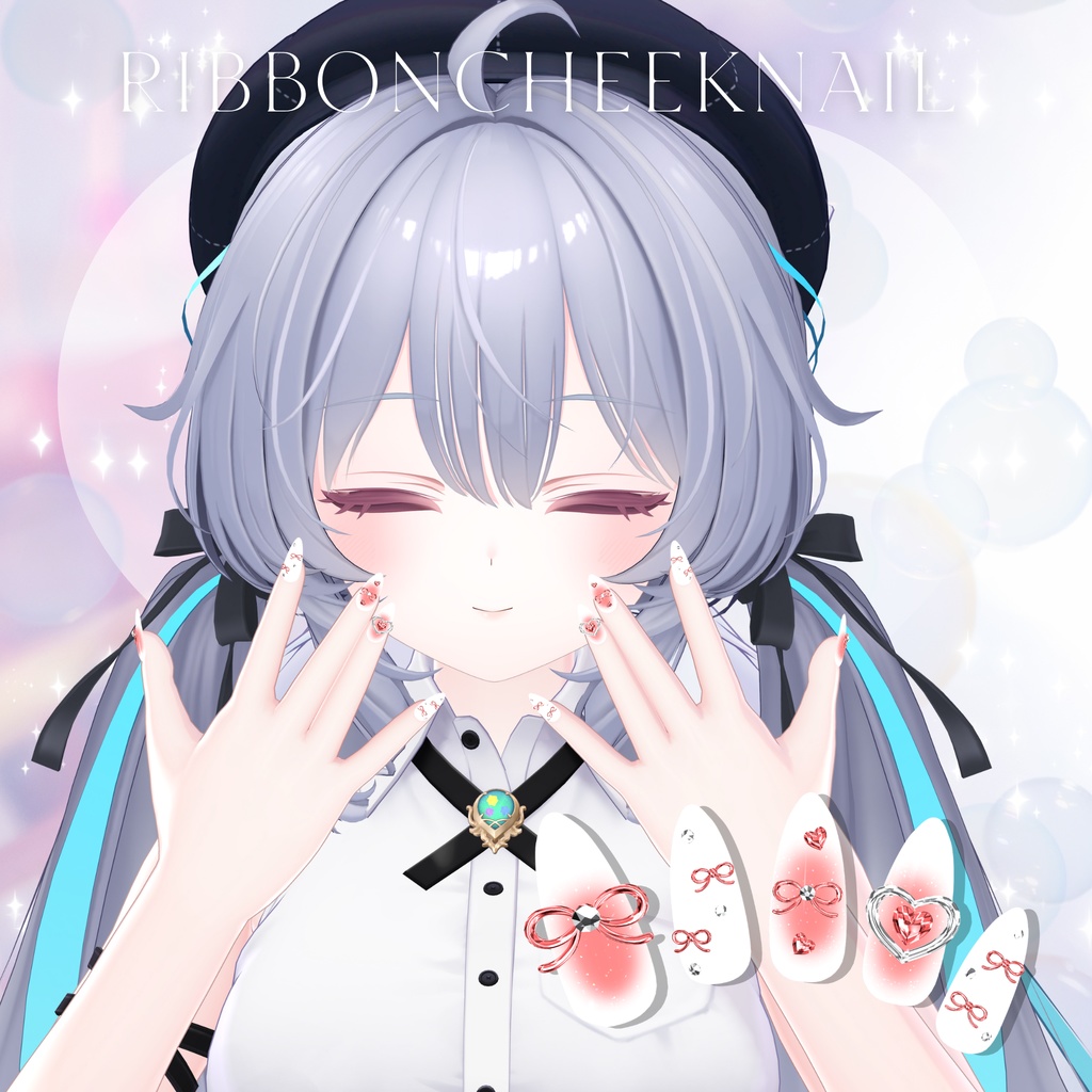 【1/3までSALE✨️】ラムネちゃん対応6種類ネイルチップセット【フルパックはおまけネイル付き】