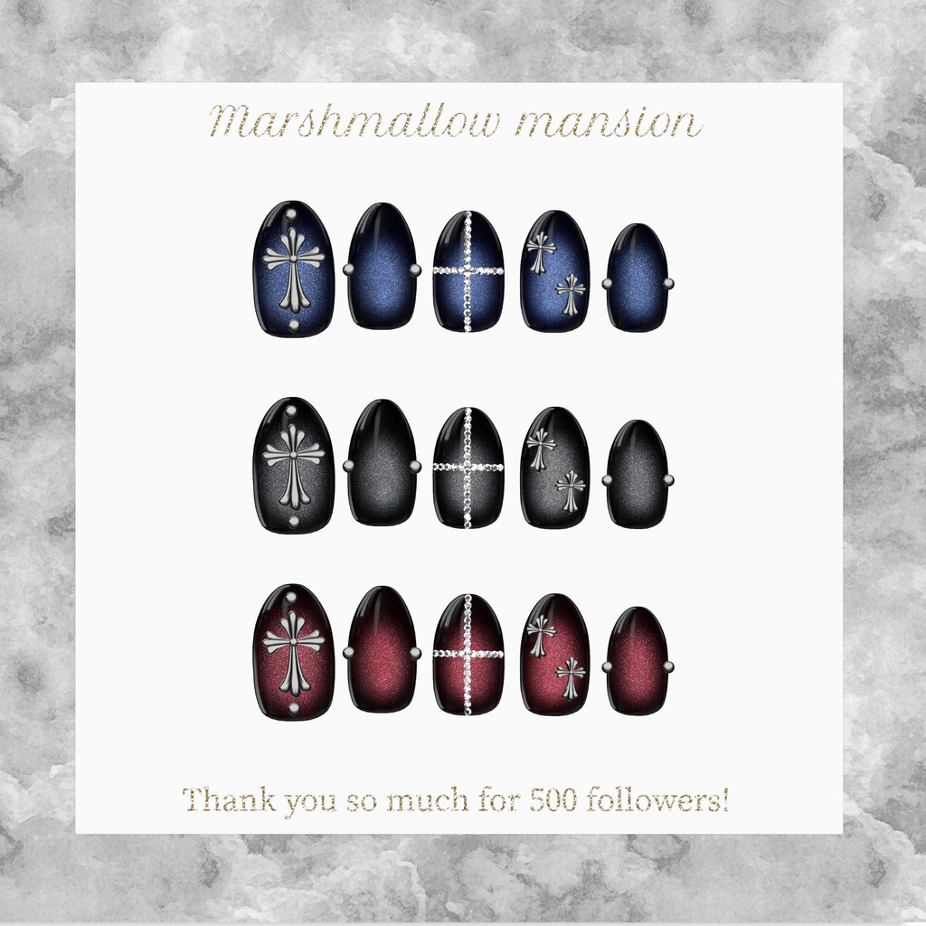 【一周年記念セール】フォロワー様500人ありがとうございますネイル