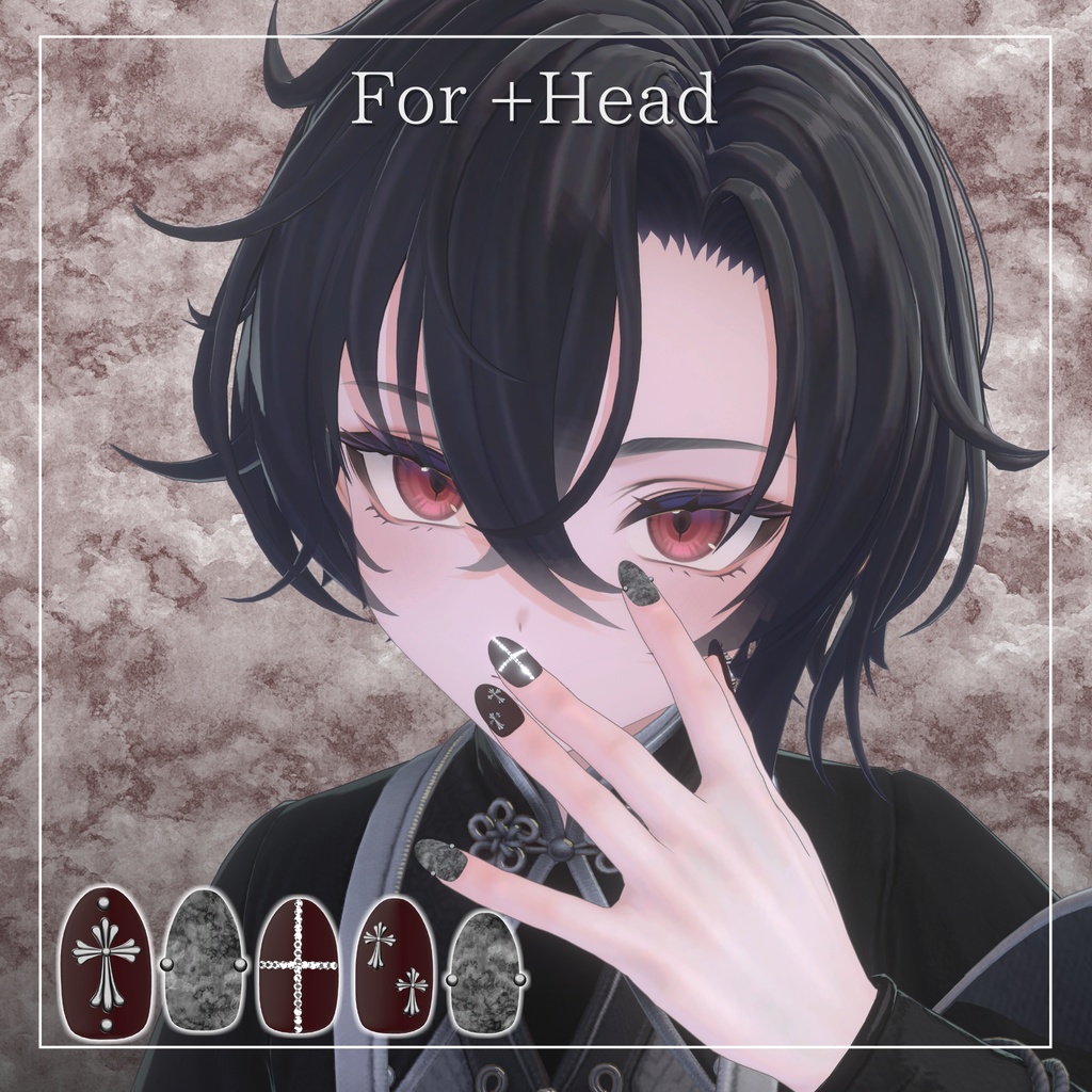 【2/7までクマリちゃん、+Head対応SALE】フォロワー様500人ありがとうございますネイル