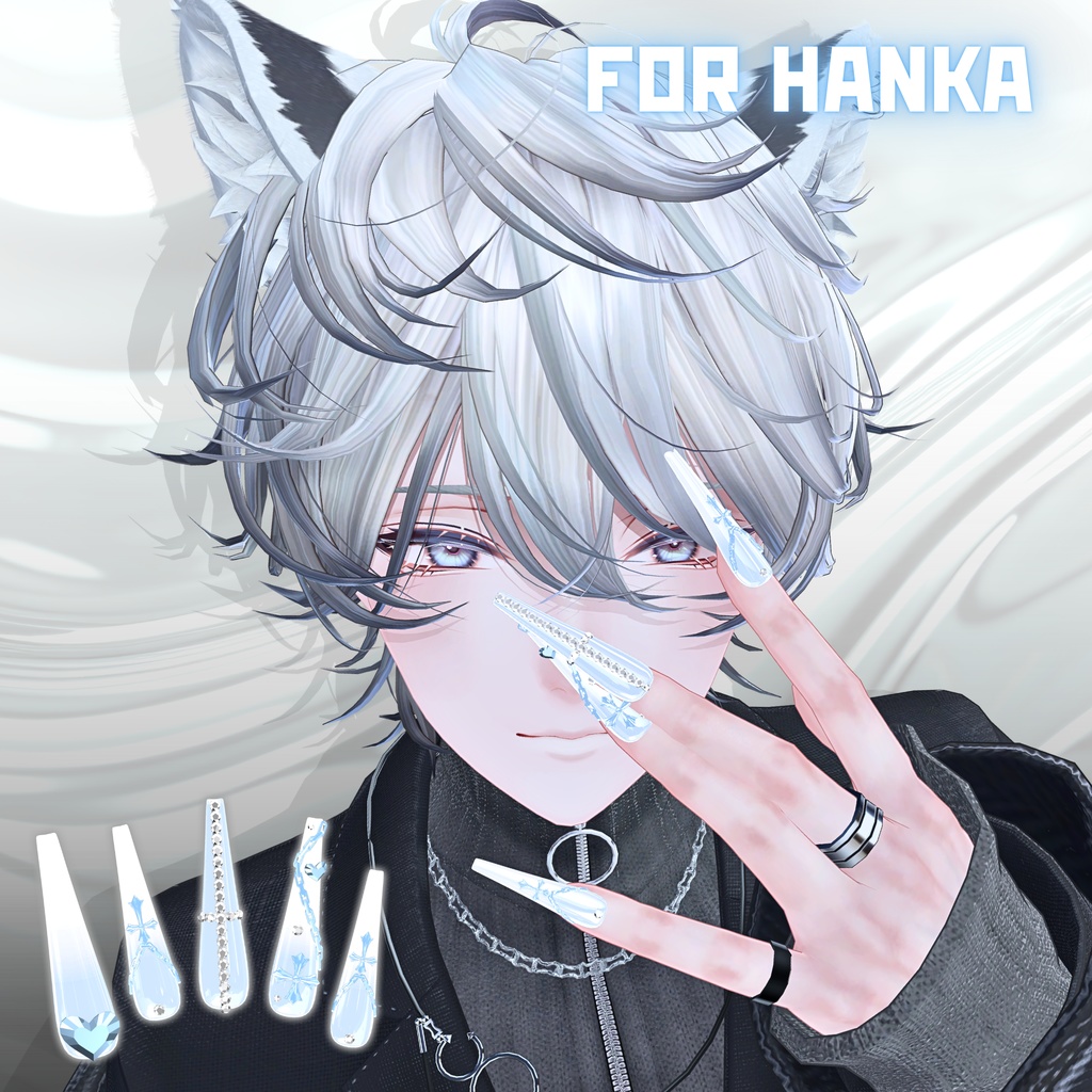 【2/26まで斑霞くんSALE】26アバター対応ロングクロスネイル