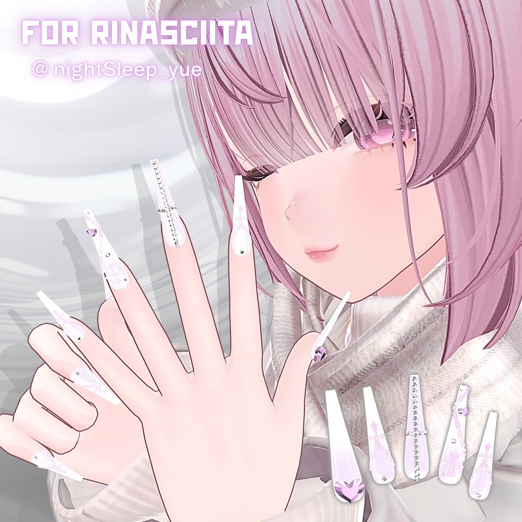 【2/11までSALE】26アバター対応ロングクロスネイル