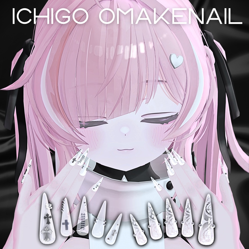 【お知らせ】イチゴちゃん6種類ネイルチップセットにおまけネイル追加させていただきました！