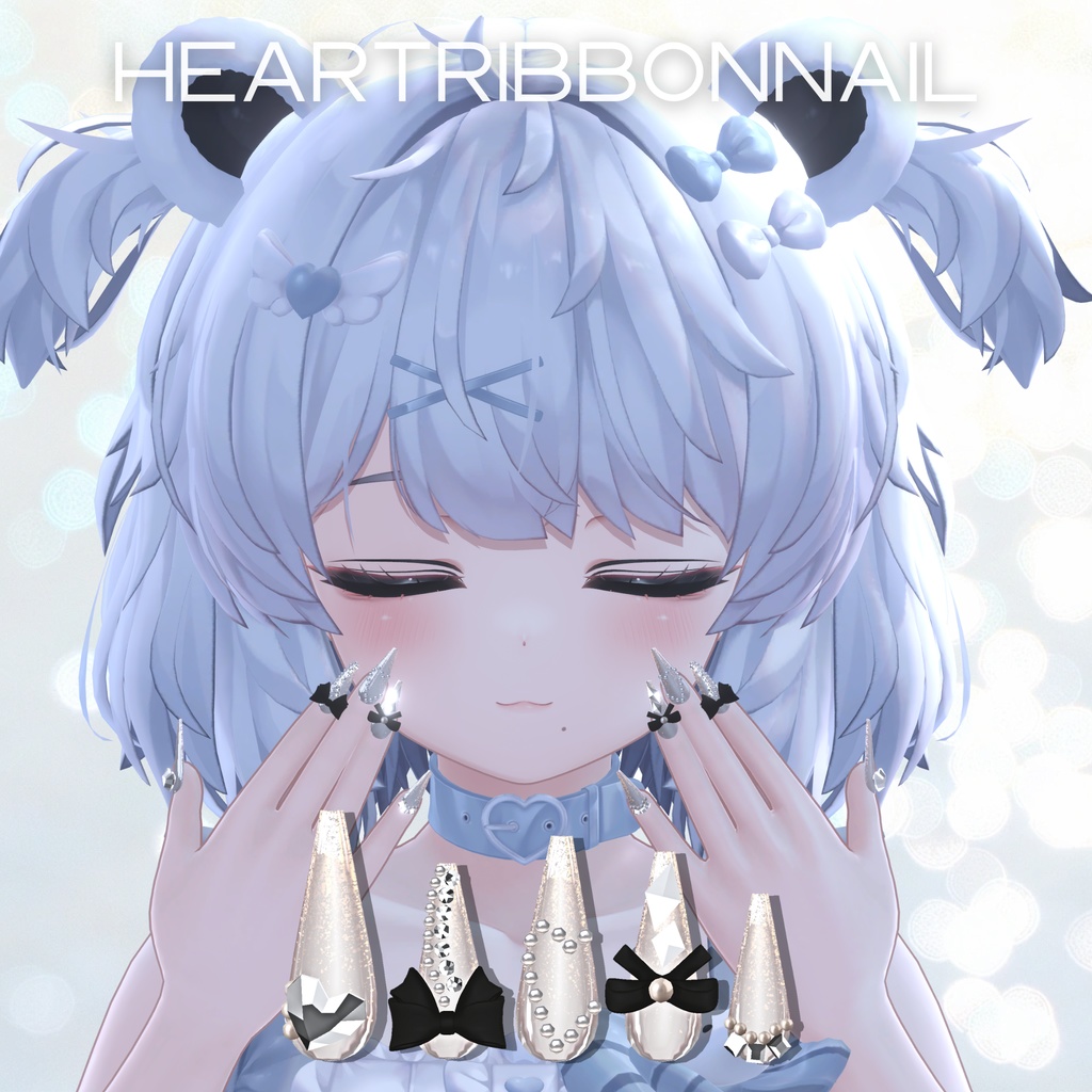 【2/7までSALE】クマリちゃん対応6種類ネイルチップセット