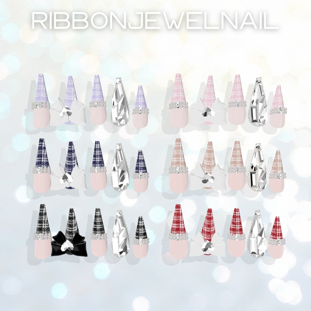 【2/7までSALE】クマリちゃん対応6種類ネイルチップセット