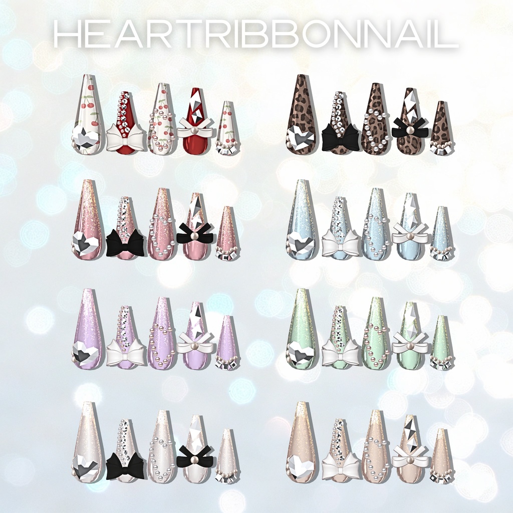 【2/7までSALE】クマリちゃん対応6種類ネイルチップセット