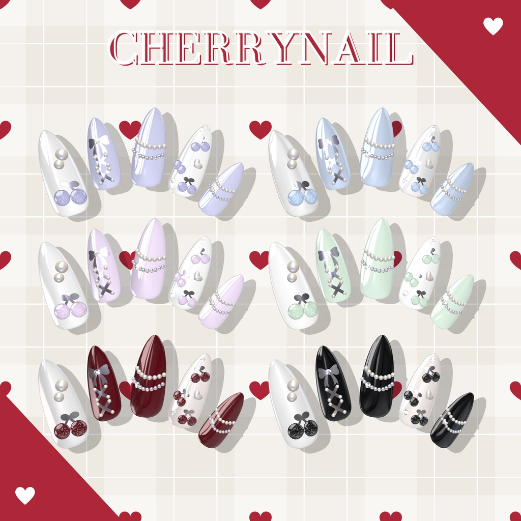 【4/8までSALE】まよちゃん6種類ネイルチップセット【MA対応ネイルチップ】