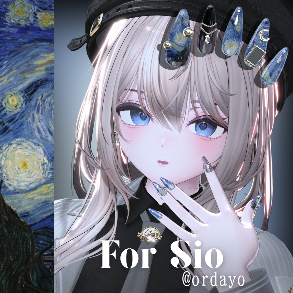 【6/14までSALE】32アバター対応🌙絵画ネイル