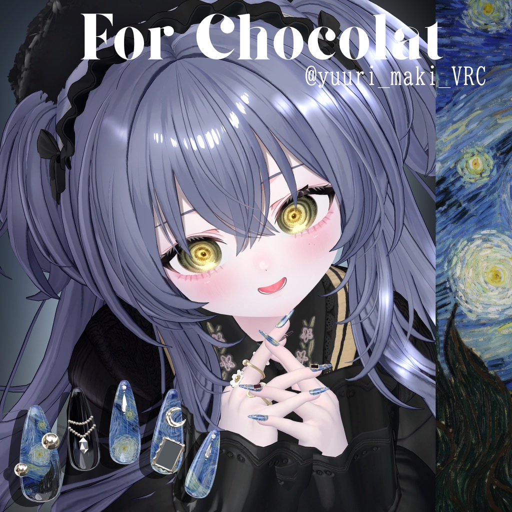 【6/14までSALE】32アバター対応🌙絵画ネイル