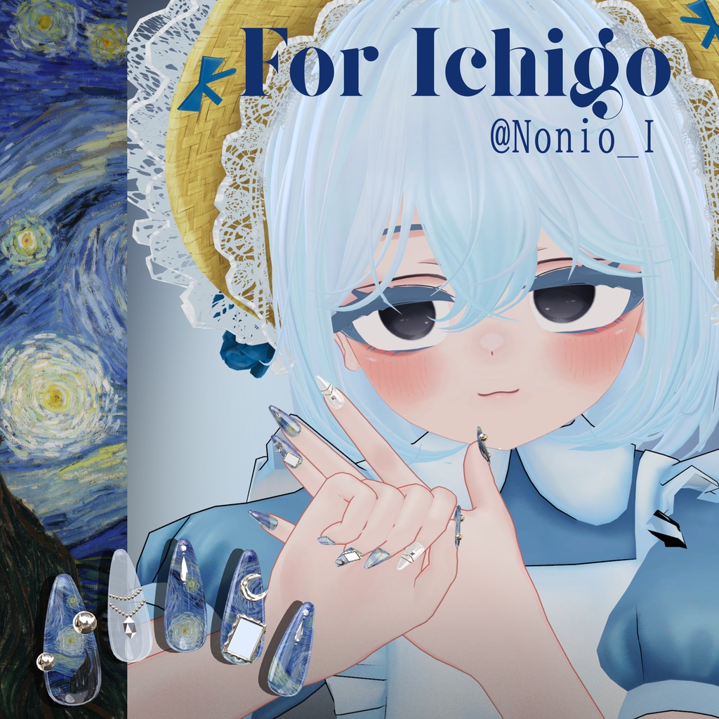 【6/14までSALE】32アバター対応🌙絵画ネイル