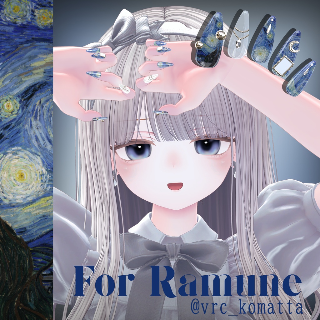 【6/14までSALE】32アバター対応🌙絵画ネイル