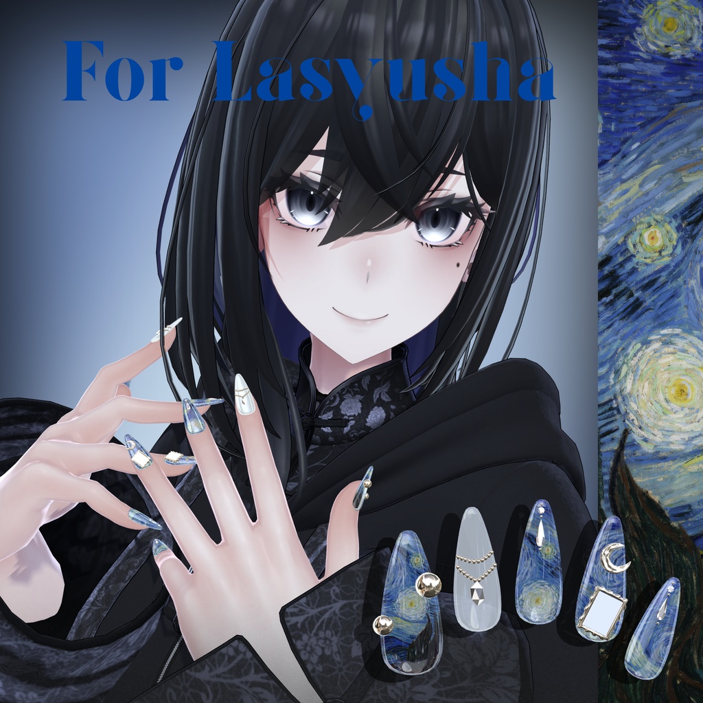 【6/14までSALE】32アバター対応🌙絵画ネイル