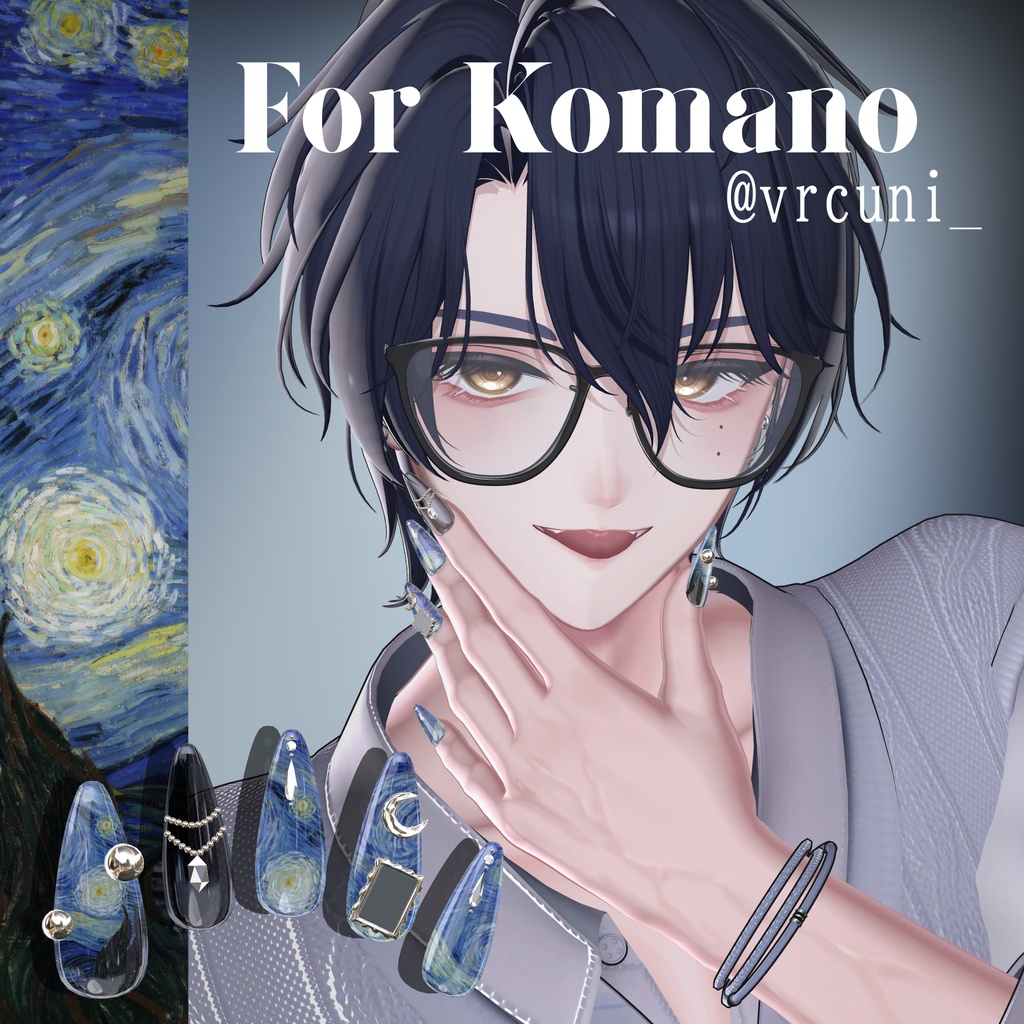【6/14までSALE】32アバター対応🌙絵画ネイル