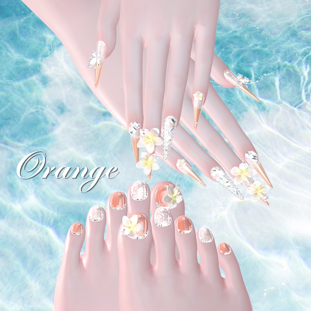 7/20までSALE💎10アバター対応PlumeriaNail