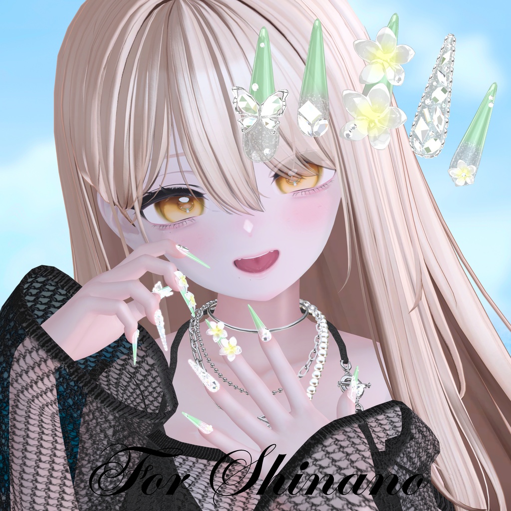 7/20までSALE💎10アバター対応PlumeriaNail