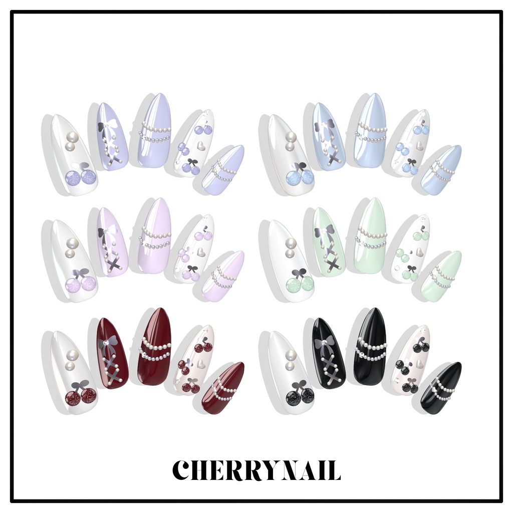 7/22までSALE💎MI☆CAちゃん対応6種類ネイルチップ+おまけネイルセット