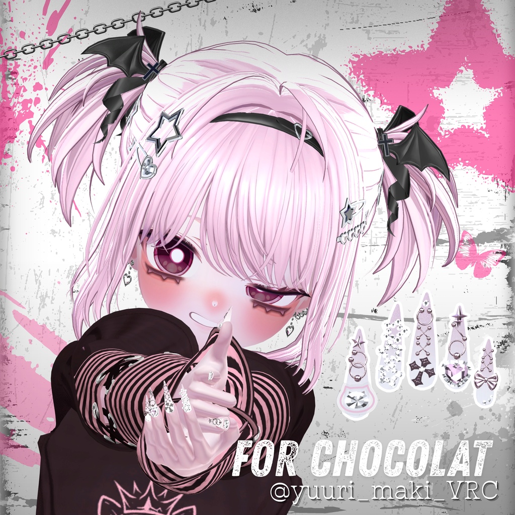 【10/9までSALE】38アバター対応💙NEKONAIL【MA対応ネイルチップ】