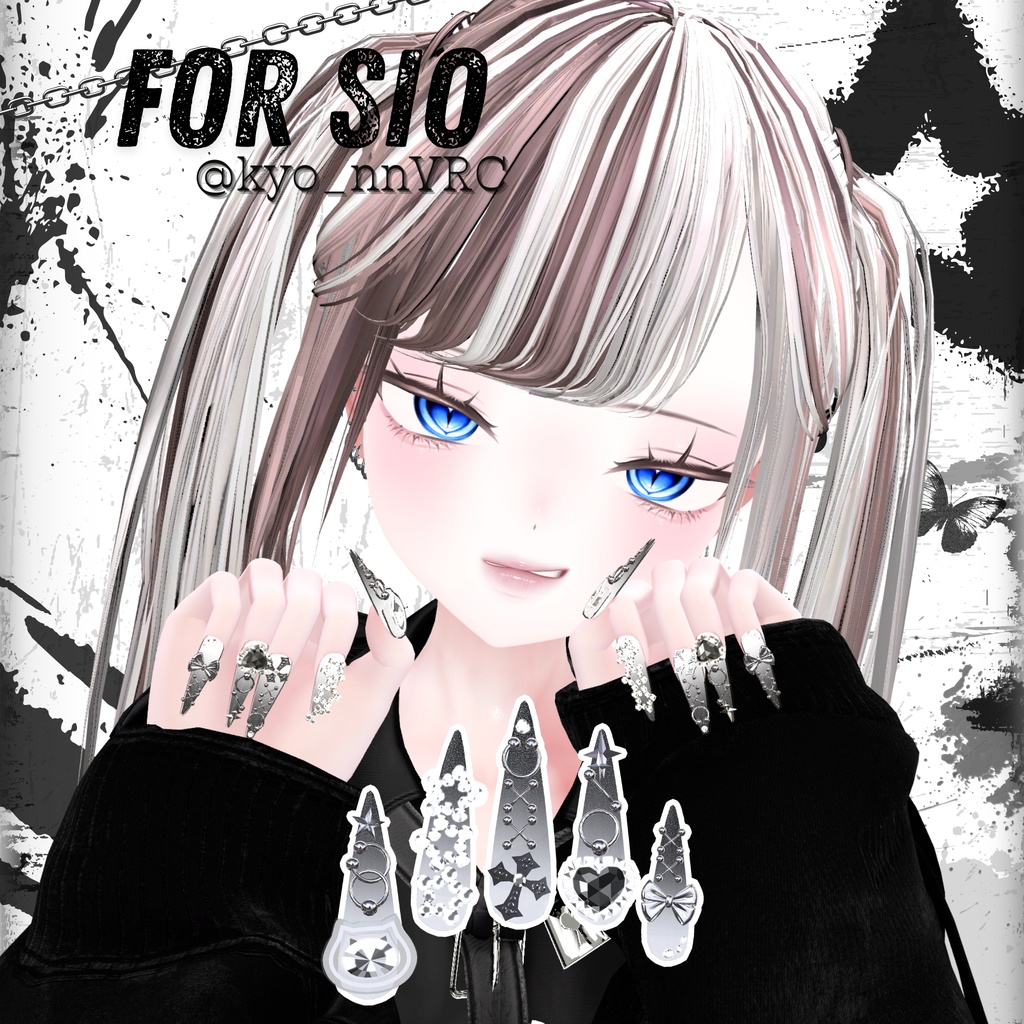【10/9までSALE】38アバター対応💙NEKONAIL【MA対応ネイルチップ】