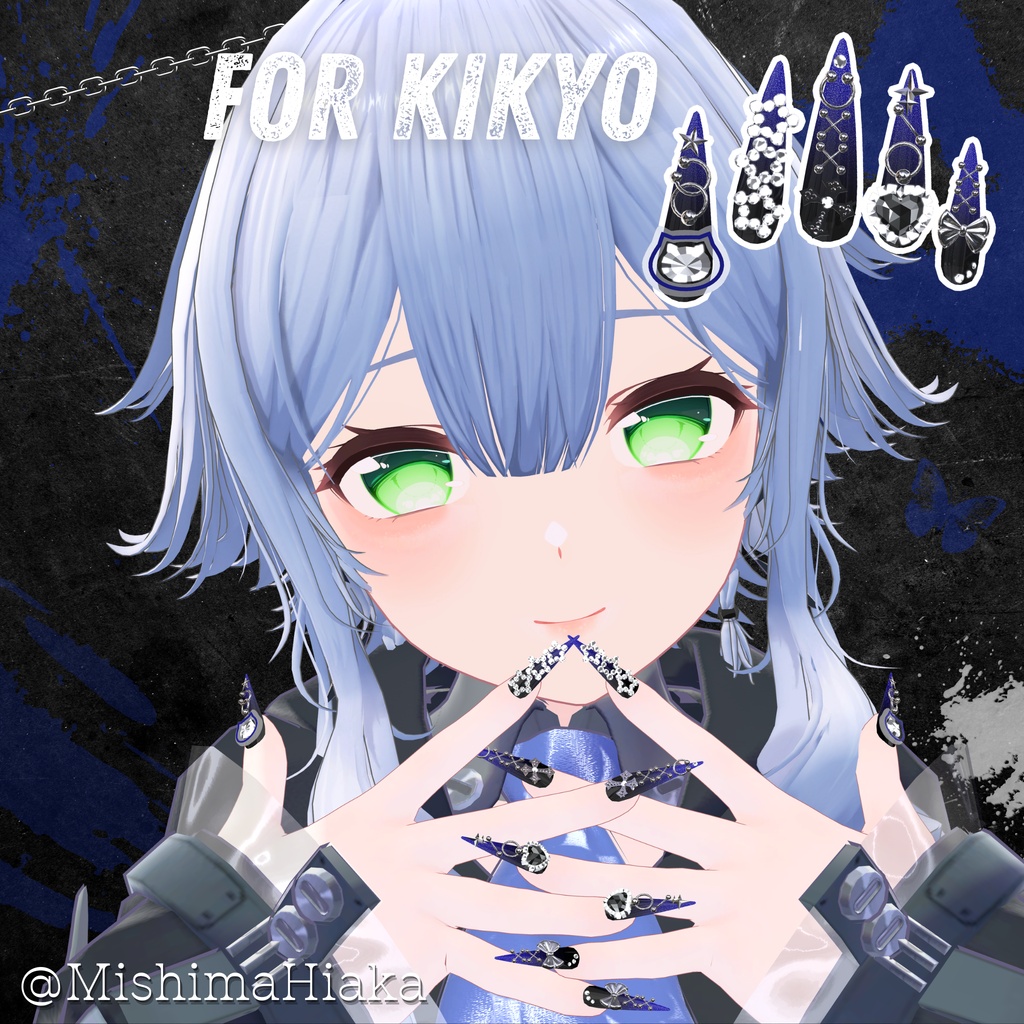 【10/9までSALE】38アバター対応💙NEKONAIL【MA対応ネイルチップ】