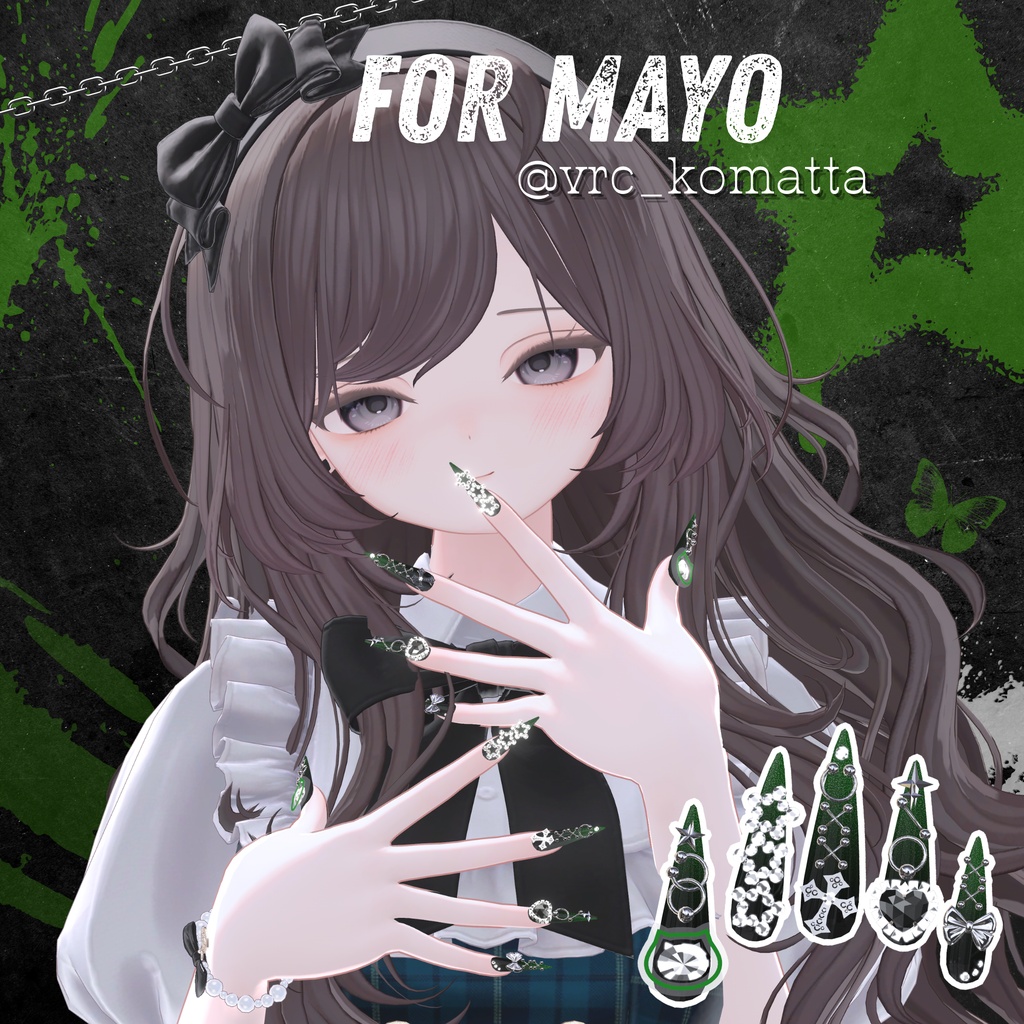 38アバター対応💙NEKONAIL【MA対応ネイルチップ】