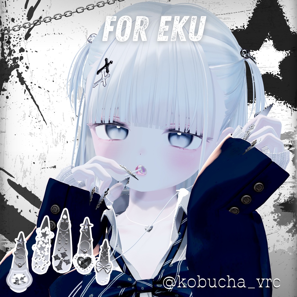 【10/9までSALE】38アバター対応💙NEKONAIL【MA対応ネイルチップ】
