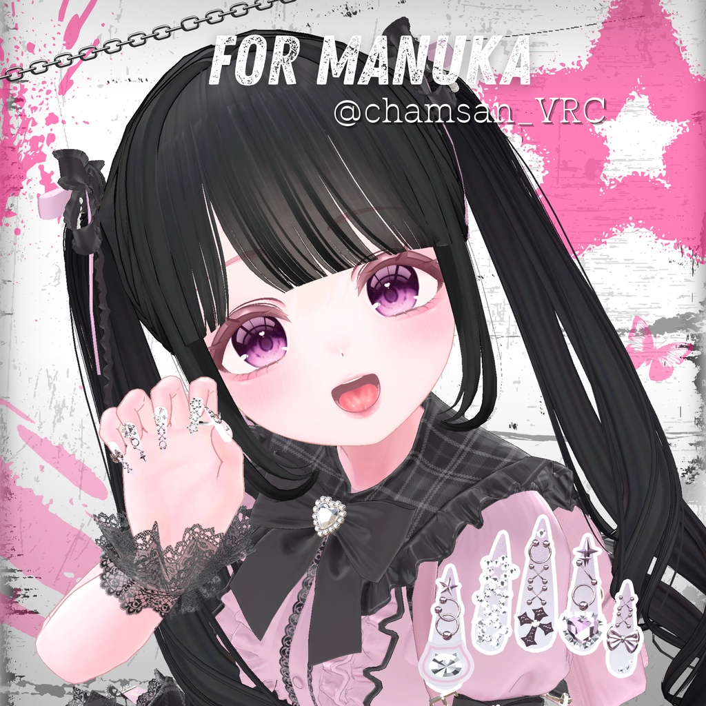 【10/9までSALE】38アバター対応💙NEKONAIL【MA対応ネイルチップ】