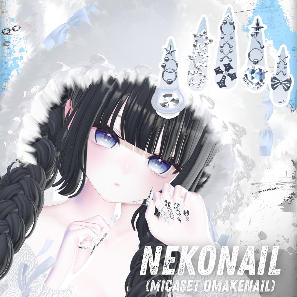 【10/9までSALE】38アバター対応💙NEKONAIL【MA対応ネイルチップ】
