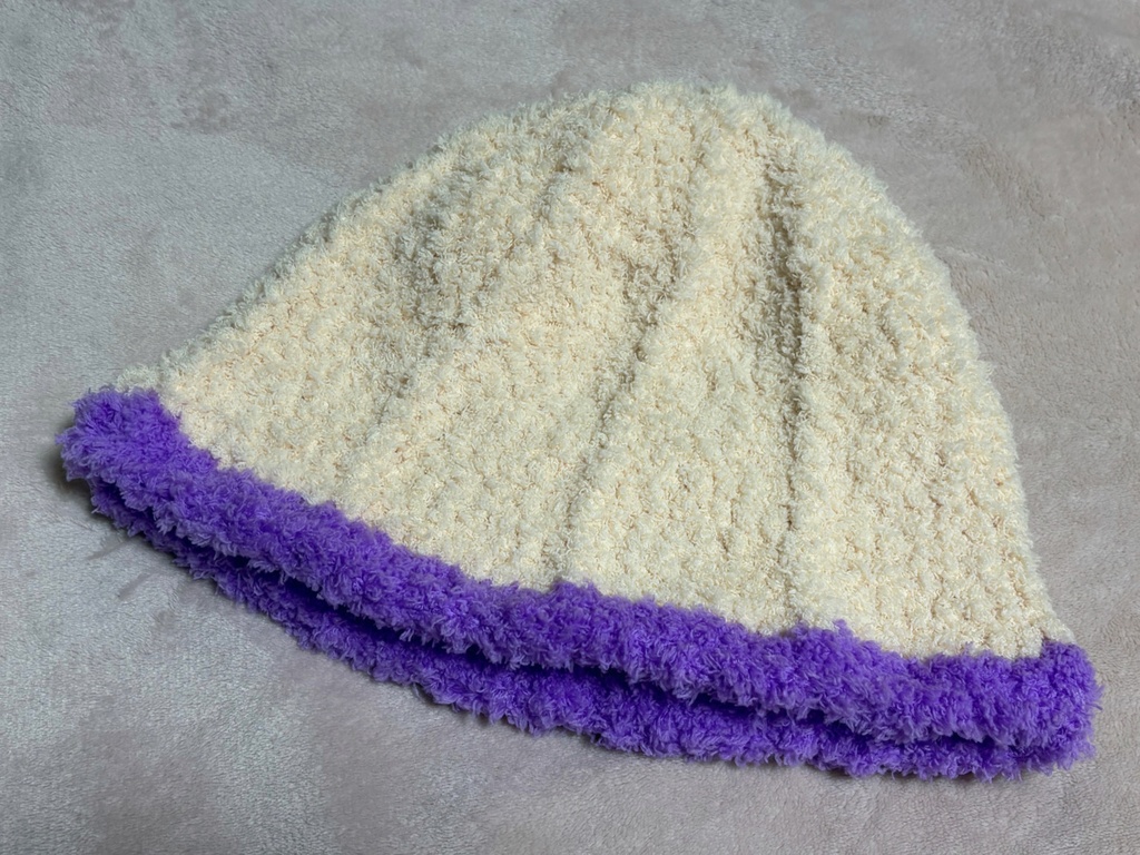 手編みふわふわサウナハット(ぴったり)