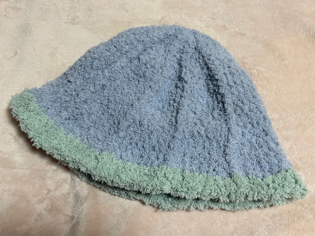 手編みふわふわサウナハット(ちょっと大きめ)