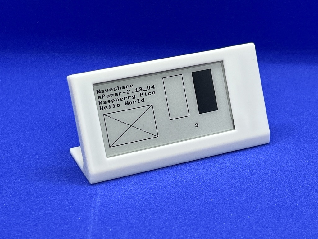 電子ペーパースタンド（WAVESHARE Raspberry Pi Pico 2.13インチ e-Paper用） - Murasan Lab  BOOTH店 - BOOTH