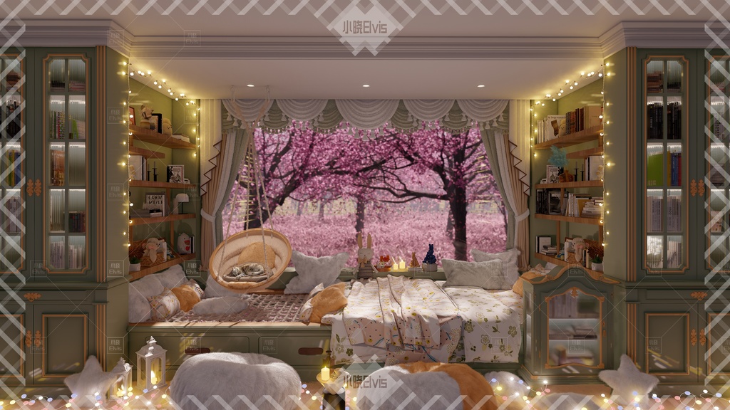 【Vtuber/動く配信背景】秘密の窓辺の巣