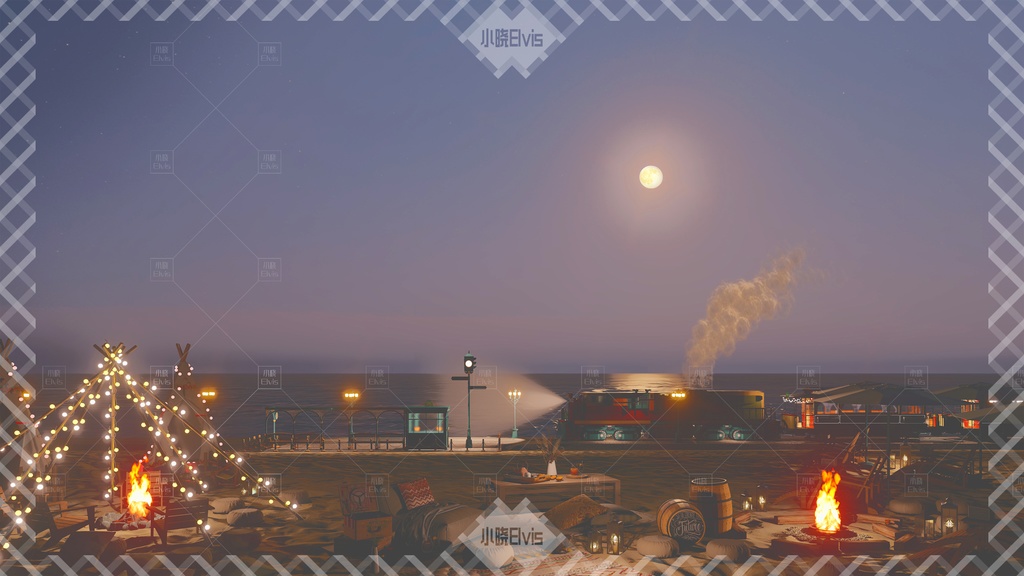 【Vtuber/動く配信背景】海岸日記