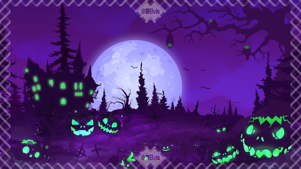 【Vtuber/動く配信背景】Halloween マーシュ マナー PV Game VTB