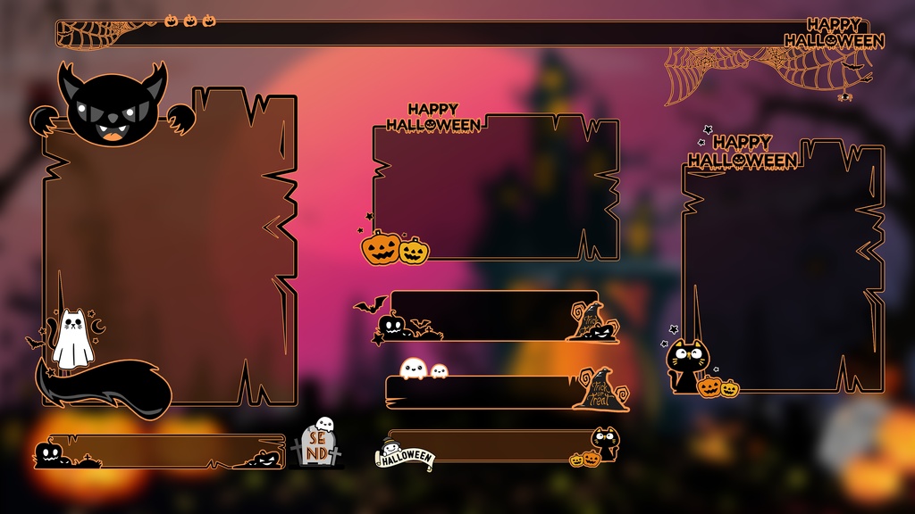 【Vtuber/動く配信背景】Halloween ハロウィン城 PV Game VTB