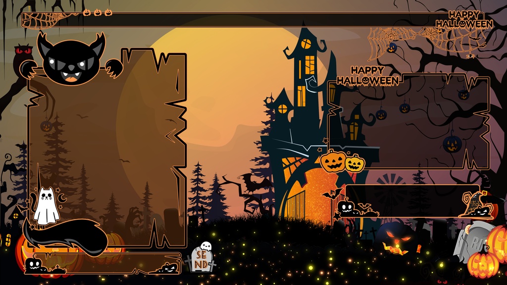 【Vtuber/動く配信背景】Halloween ハロウィン城 PV Game VTB