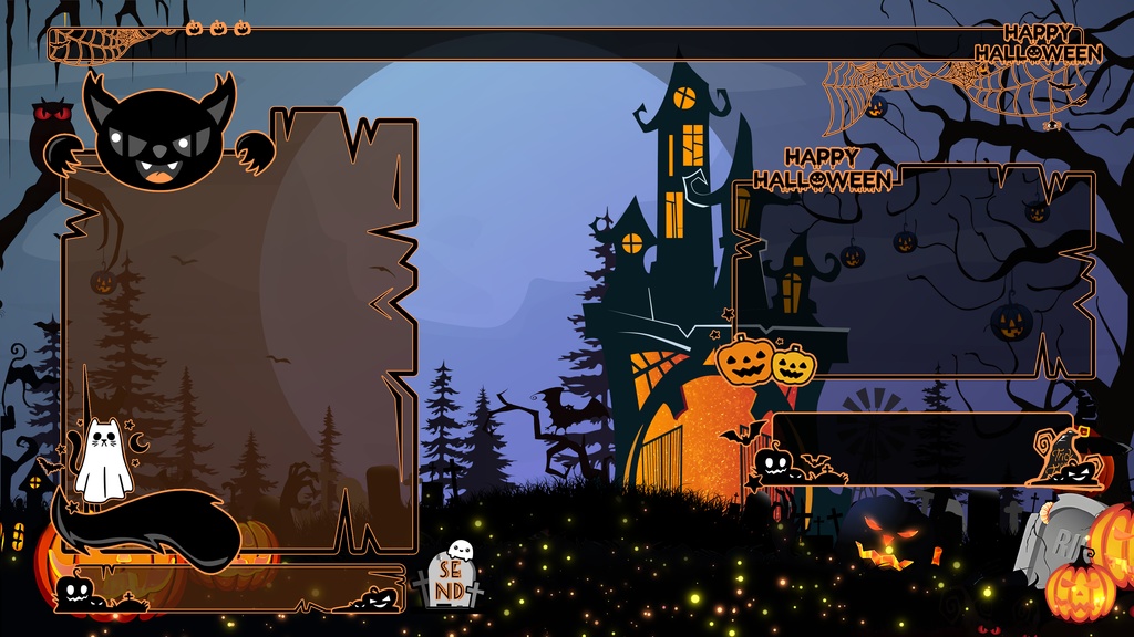 【Vtuber/動く配信背景】Halloween ハロウィン城 PV Game VTB