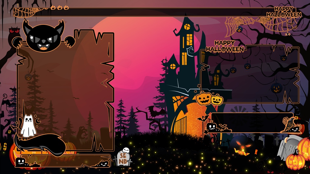 【Vtuber/動く配信背景】Halloween ハロウィン城 PV Game VTB