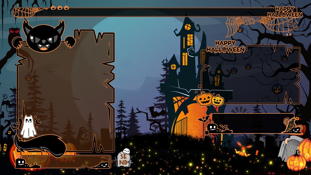 【Vtuber/動く配信背景】Halloween ハロウィン城 PV Game VTB