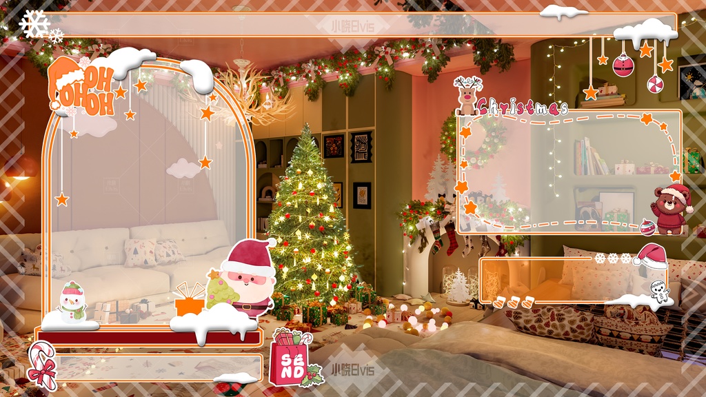 【Vtuber/動く配信背景】Christmas クリスマス鑑賞ホール PV Game VTB