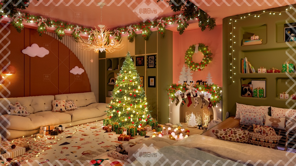 【Vtuber/動く配信背景】Christmas クリスマス鑑賞ホール PV Game VTB