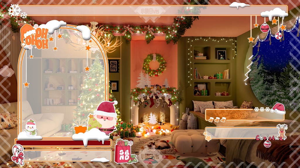 【Vtuber/動く配信背景】Christmas クリスマス鑑賞ホール PV Game VTB