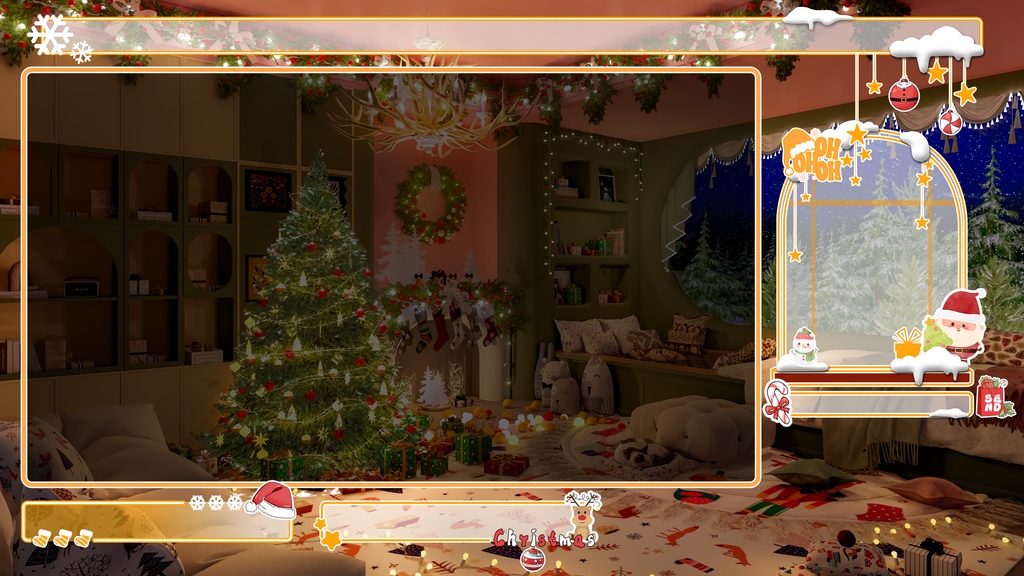 【Vtuber/動く配信背景】Christmas クリスマス鑑賞ホール PV Game VTB