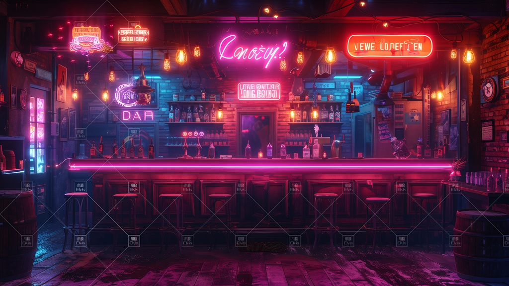 【Vtuber/動く配信背景】酒場のバー 01-03